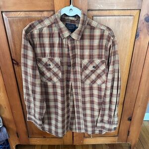 Pendleton Plaid Button-Up Shirt Sz M